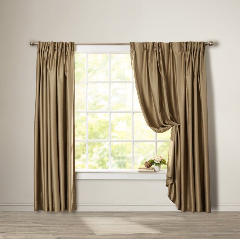 Darby Home Co Bailey Solid Blackout Thermal Pinch Pleat Single Curtain